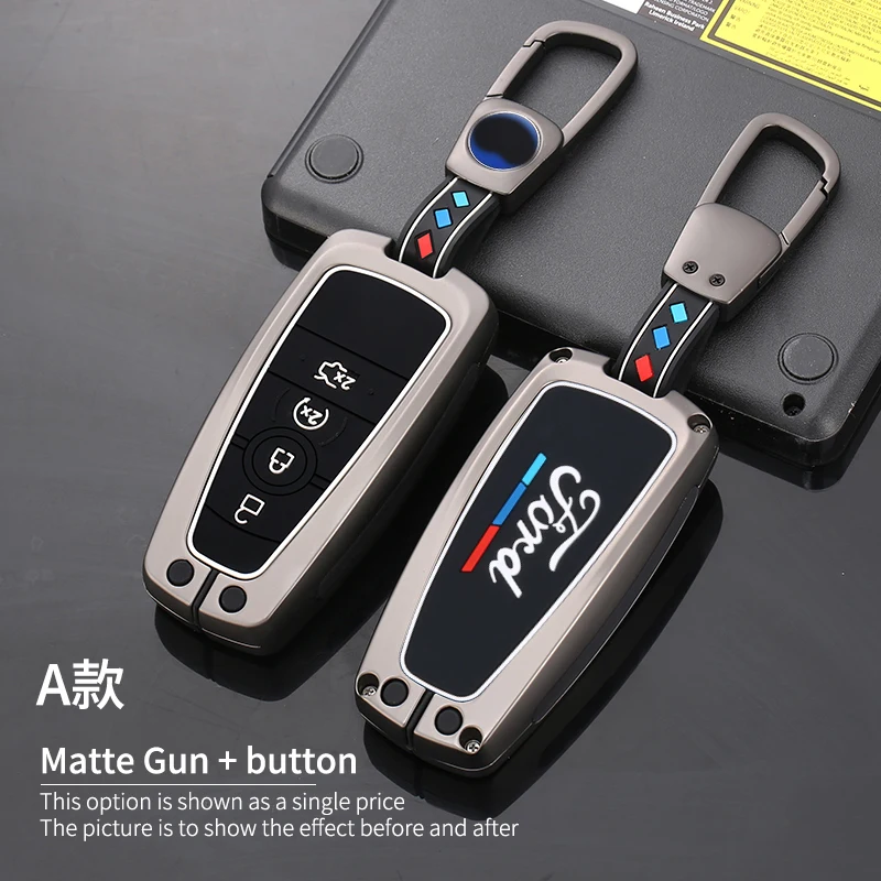 

Zinc Alloy Car Key Cover For Ford Fusion Mondeo Mustang Explorer Edge EcoSport For Lincoln Mondeo MKC MKZ MKX Key Case For Car