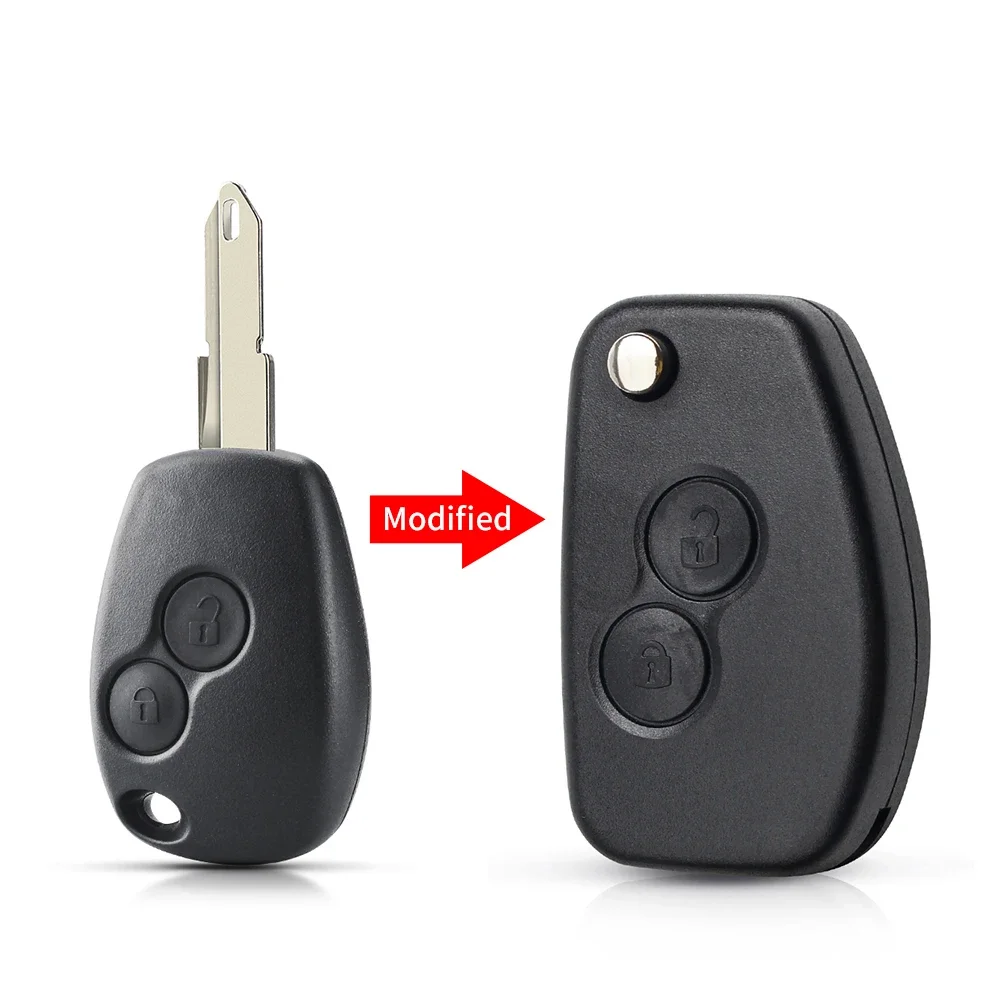 

KEYYOU 206 VAC102 модифицированный складной чехол для автомобильного ключа с 2/3 кнопками для Renault Duster Logan Fluence Clio Kangoo Sandero