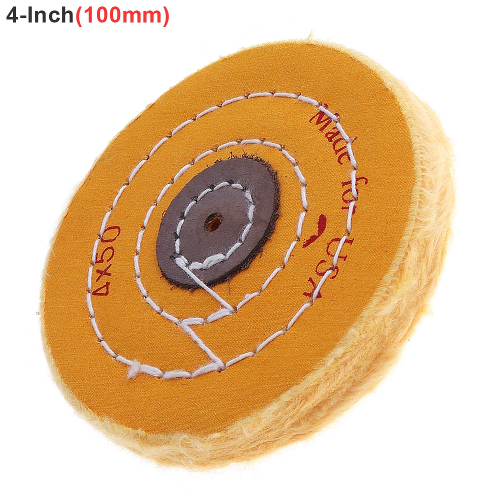 

T-shaped Yellow Cotton Cloth Polishing Wheel Flannel Mirror Polishing Buffer Cotton Pad with 5mm Hole for Metal Polishing