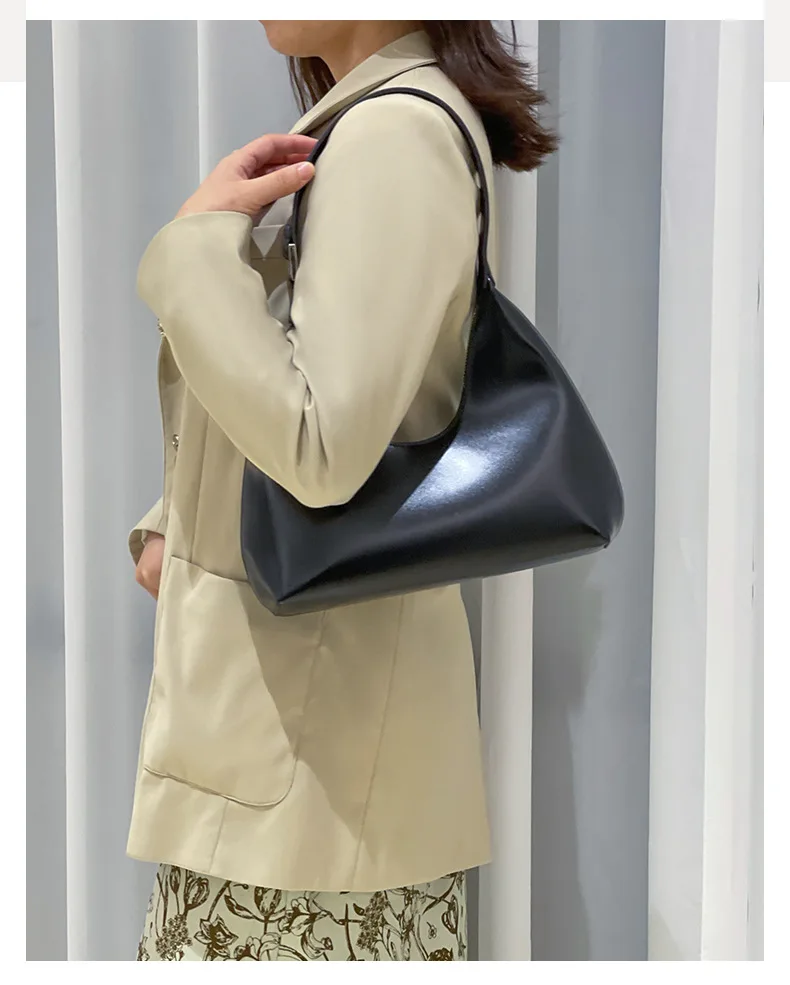 Vintage Underarm Bag 2023 New Temperament All-Match Crescent Bag Niche Design European And American Fashion Handbag Woman