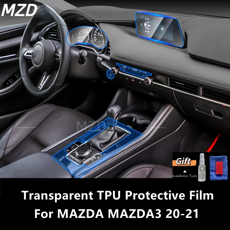 

For MAZDA MAZDA3 20-21 Car Interior Center Console Transparent TPU Protective Film Anti-scratch Repair Film Accessories Refit