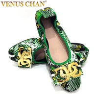 green color snakeskin 2022 newest spring soft sole comfort flat shoes for women fashion casual loafers genuine leather