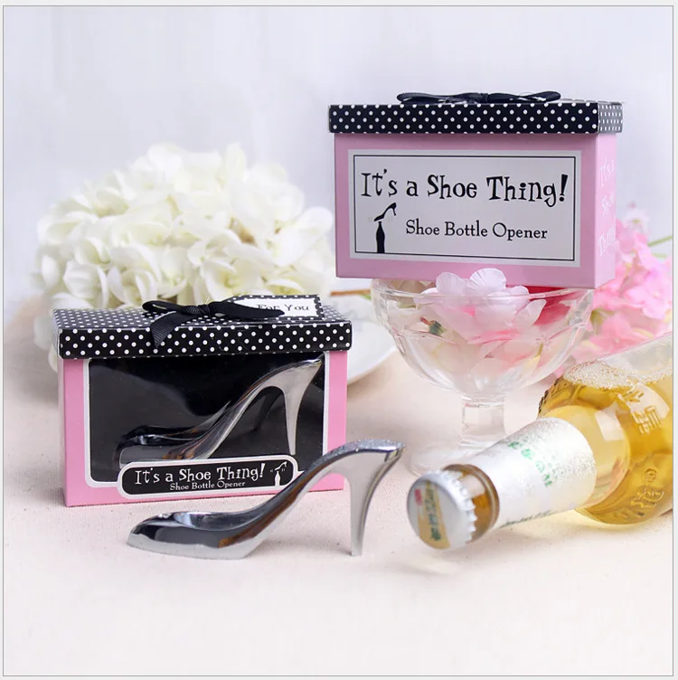 

6pcs Zinc Alloy High Heels Shape Beer Bottle Opener Tools Small Wedding Favors Funny Groomsmen Gifts Bar Decoration Accessories