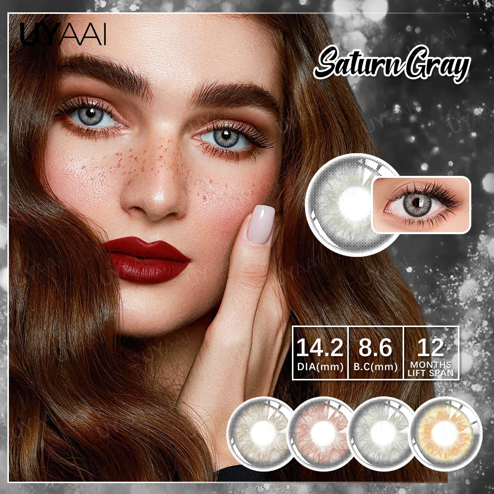 

UYAAI Contact Lenses Blue Color Lens Eyes Natural Colored Lenses for Big Eyes Black Lenses for Blue Pupils Eye Contacts