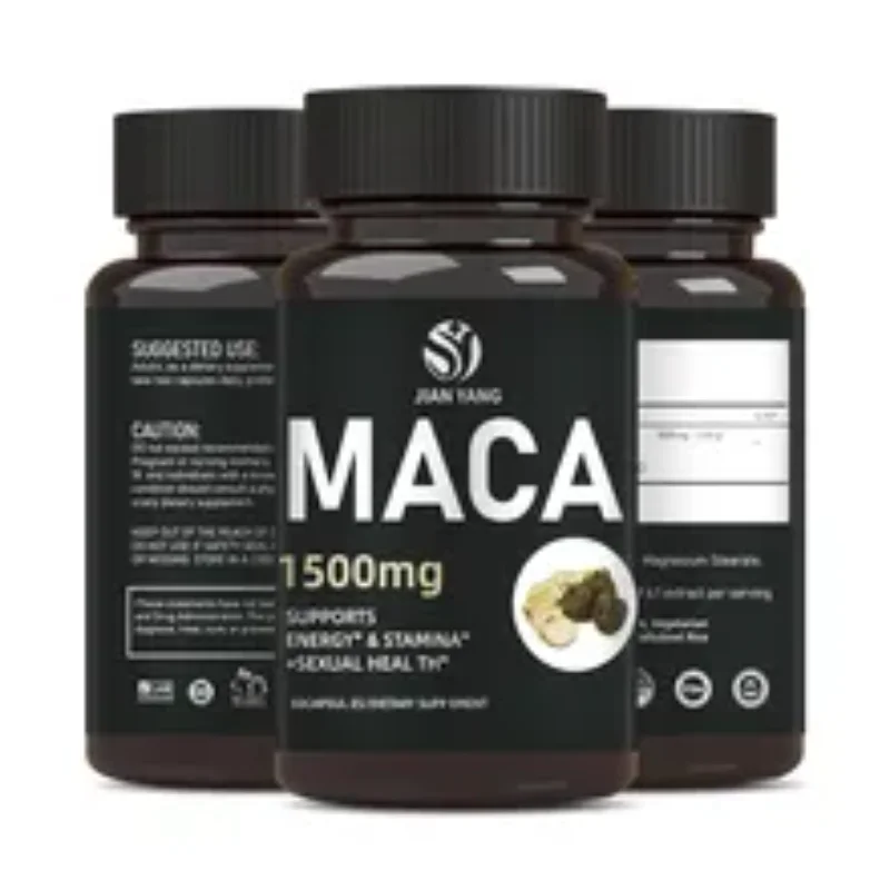 

Natural 1500mg Maca Root Enhance Endurance Pills Supplement Improve Men Function Stamina Booster Ginseng Powder Herba