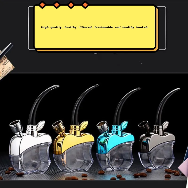 

NEW Apple Pipe Smoking Filter Shisha Hookah Double Circulation Water Tobacco Pipe Type Cigarette Holder For Smoking