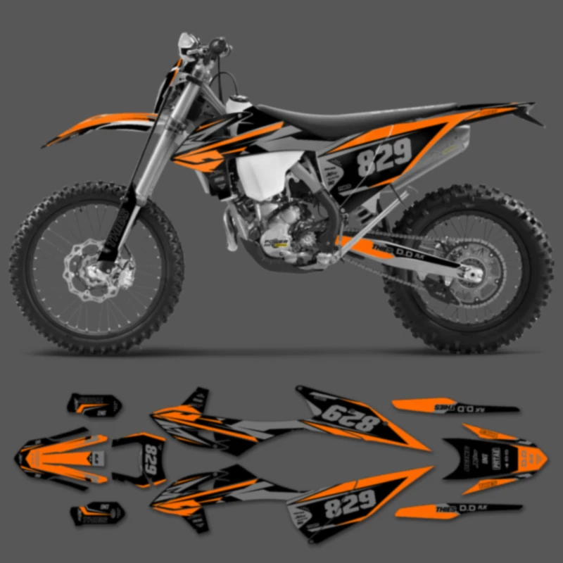 

Powerzone пользовательские фоны графические наклейки наборы наклеек для KTM EXC XCW 2020 2021 2022 2023 SX SXF 2019 2020 2021 2022