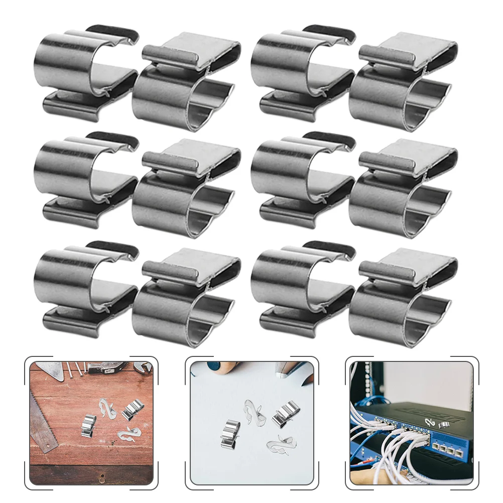 

50 Pcs Solar Panel Cable Clips Wire Clamps Anti-rust Photovoltaic Cable Clips