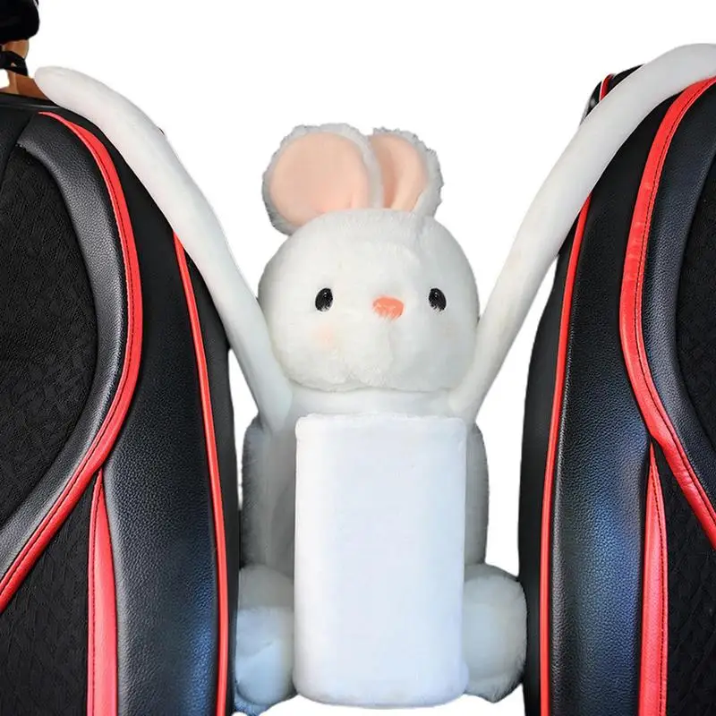 

Автомобильная коробка для салфеток, держатель для салфеток с мультяшными животными для автомобиля с подвесной плюшевой игрушкой, Водонепроницаемый украшение для куклы