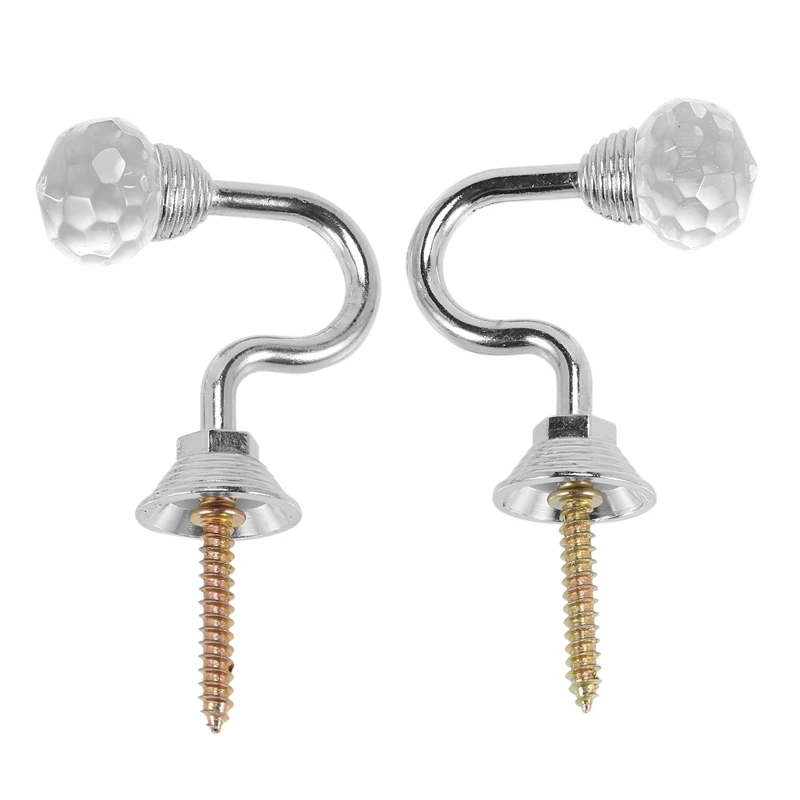 

1 Пара Ретро занавес из хрустального стекла Holdback настенный крючок вешалка держатель ручка выдвижного занавеса