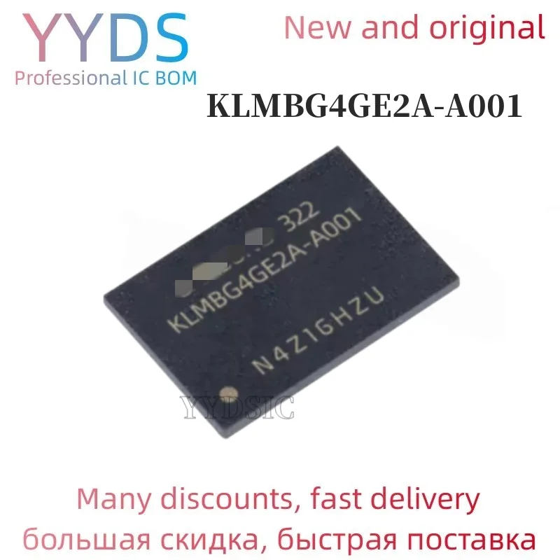 100% Новый оригинальный встроенный чип памяти KLMBG4GE2A A001 100% Новый оригинальный встроенный чип памяти KLMBG4GE2A A001