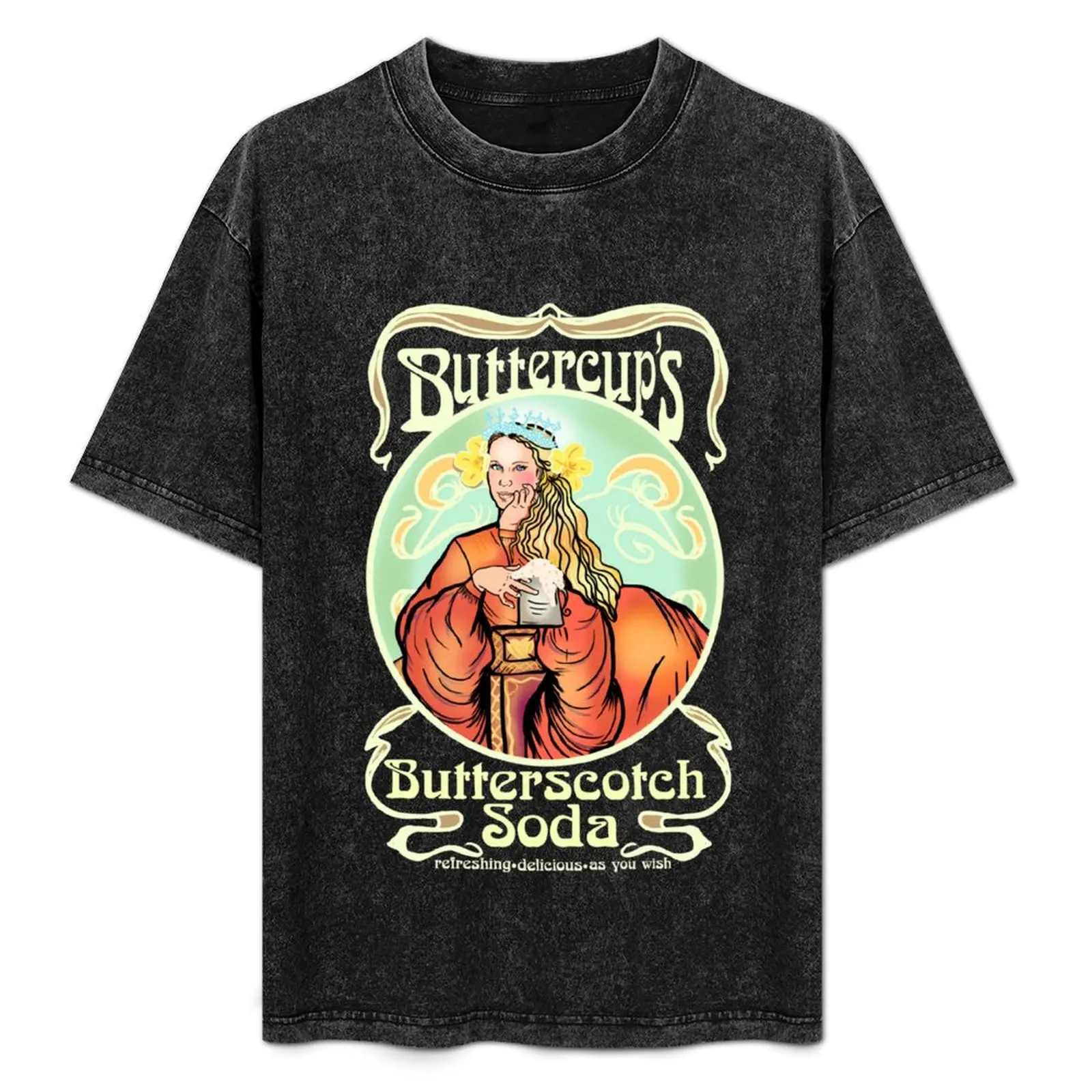 Фото Футболка Buttercup's Butterscotch Soda, повседневная футболка для летнего отдыха №1