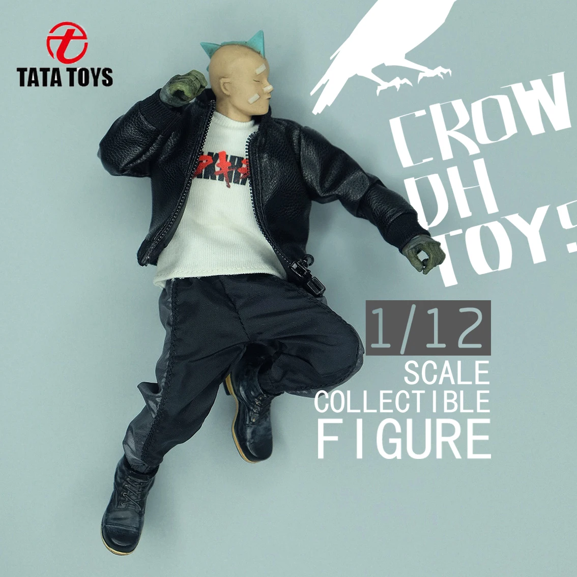 

CROW DH TOYS масштаб 1/12, куклы, Мужская одежда, кожаное пальто, куртка, брюки, подходит для 6 дюймов, экшн-фигурка, модель тела
