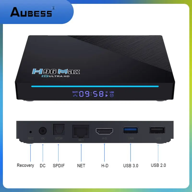 

H96 Max Rk3566 With Voice Function Media Player Smooth Smart Tv Box Flexible Tv Box For Google Play Youtube 1080p 8k 24fps