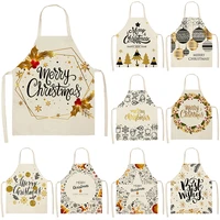 christmas theme mens and womens kitchen apron commodity household oil proof and antifouling kitchen custom apron delantal chef