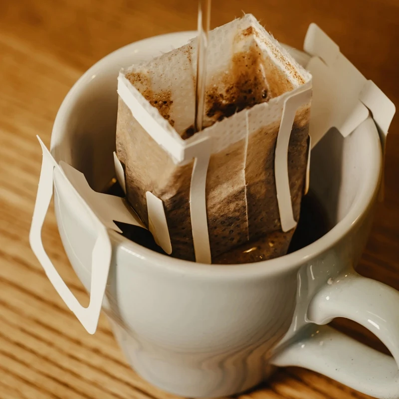 100 шт. одноразовые фильтр-мешки для кофе капельные портативные подвесные