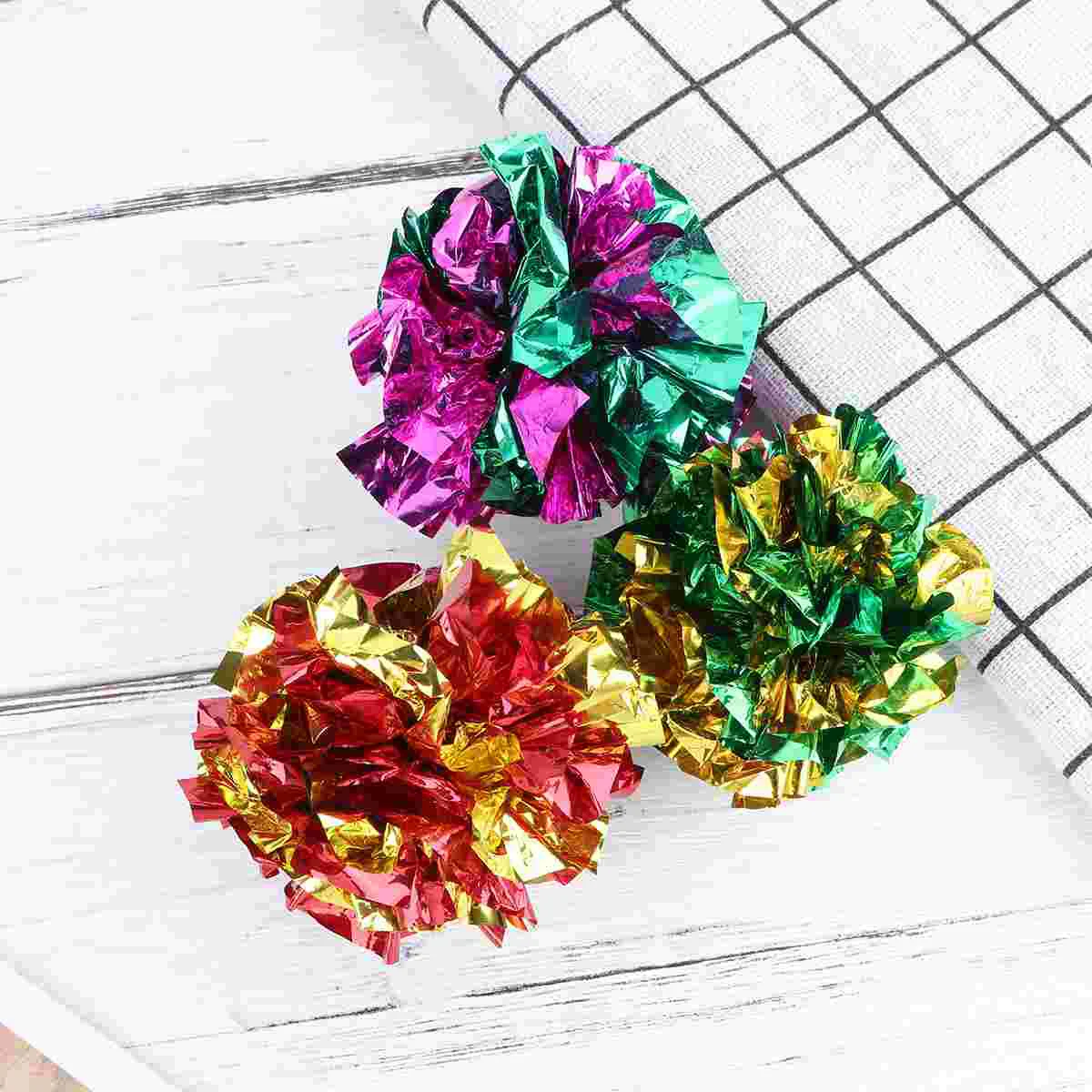 6pcs Crinkle Balls Cat Toys Best Interactive Toy Ever Independent Pet Kitten Fat Real Cats