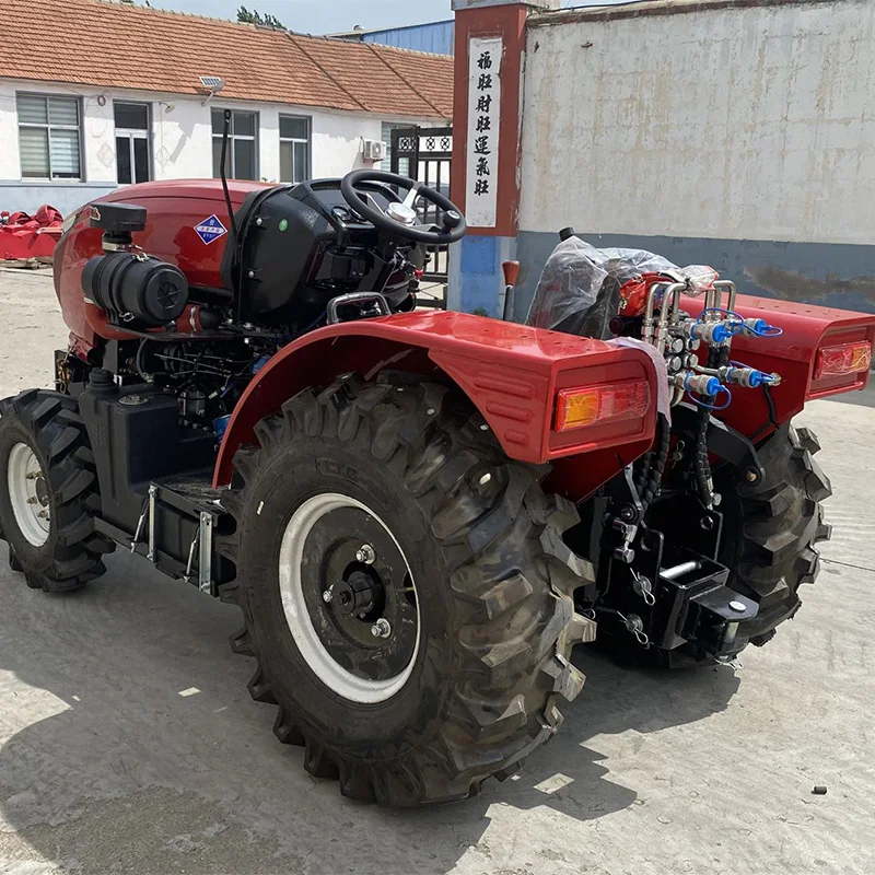 Фото Малогабаритный сельскохозяйственный колесный трактор 4WD с высокой производительностью, многофункциональный трактор для сельскохозяйственных работ и обработки почвы №5