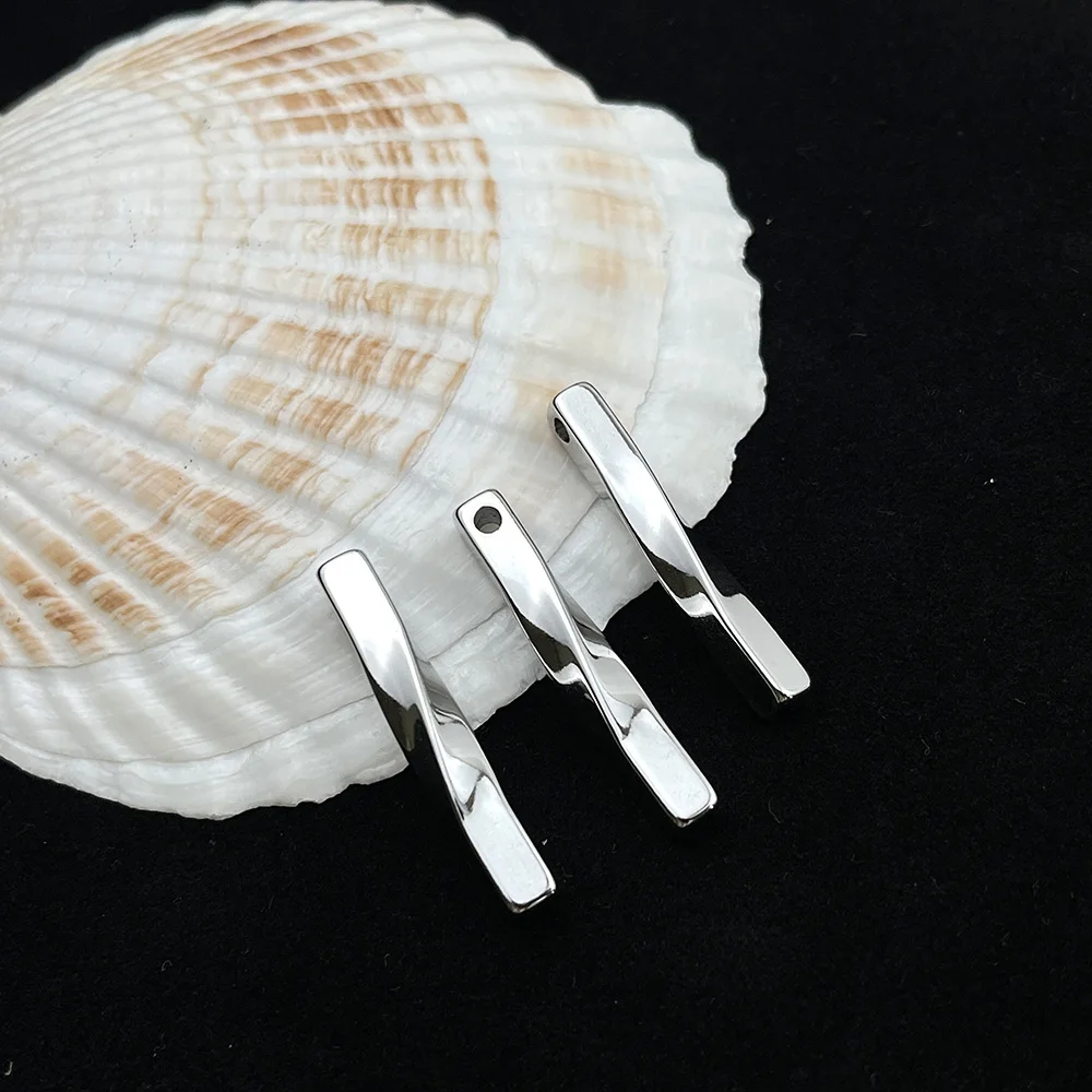 

5*36mm Gold-plate Stainless Steel 3D Geometric Irregular Cuboid Charm DIY Handmade Pendant for Jewelry Making Craft Findings