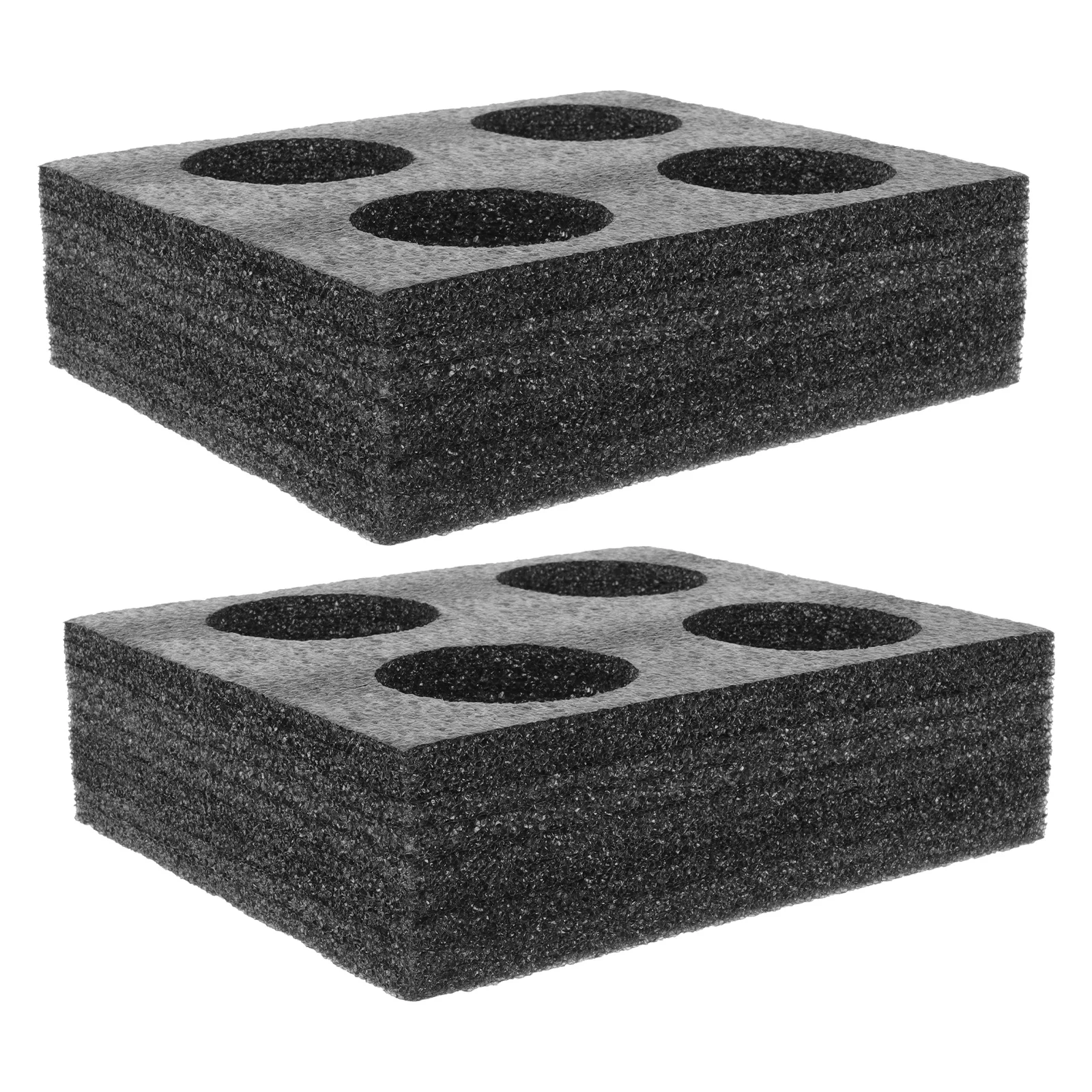 

4 Hole Cup Holder Packing Takeaway Drinkings Carrier Tray Pearl Wool Portable Coffee Counter Shelves