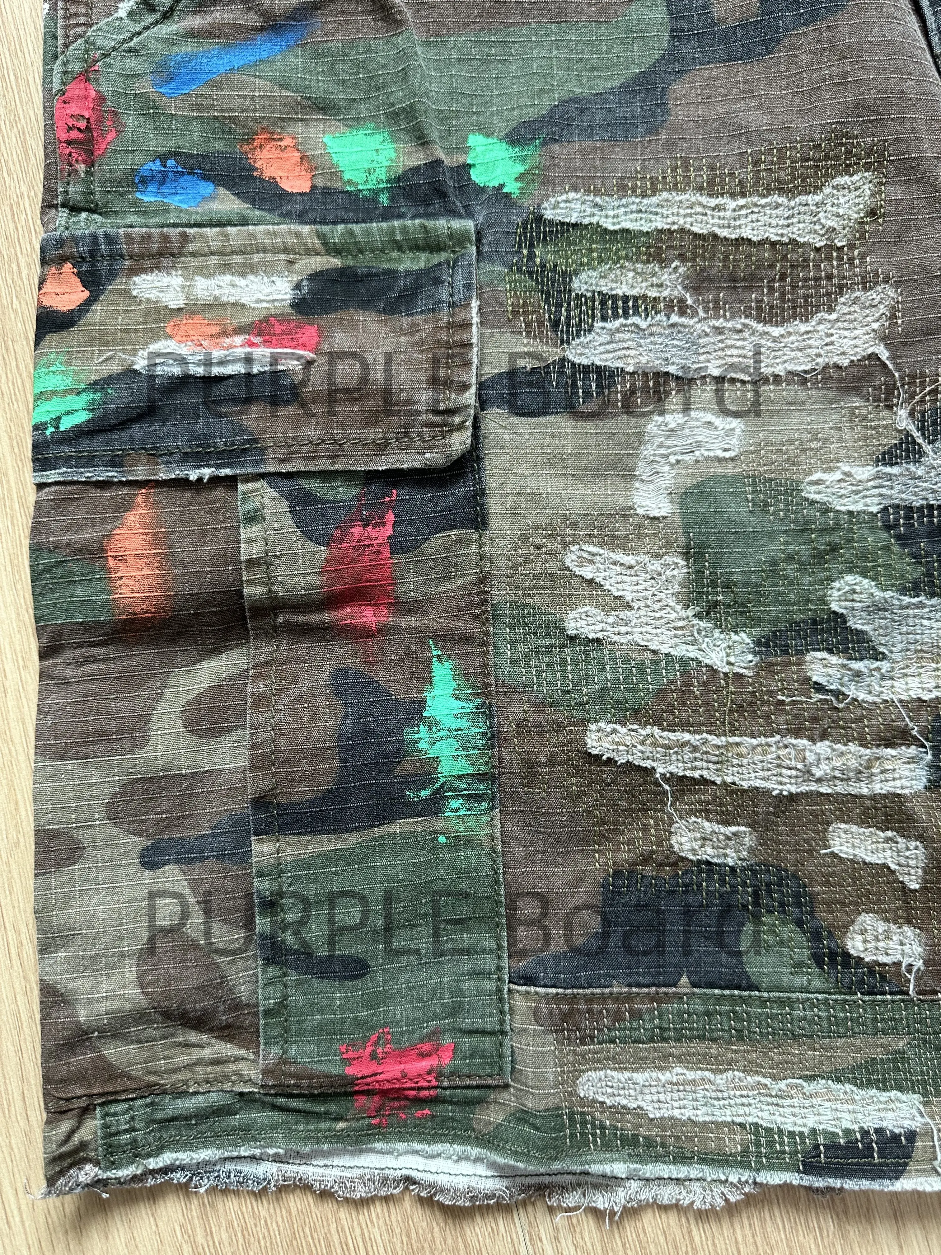 Новые мужские летние камуфляжные шорты цветные кожаные джинсы до колена с