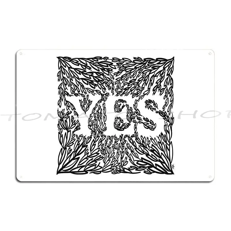 Фото Металлическая табличка/постер с надписью «YES Speech Bubble YES» в стиле поп-арт, комикс, современный, забавный дизайн, для кинотеатров, клубов, баров, пабов, винтажный принт №1