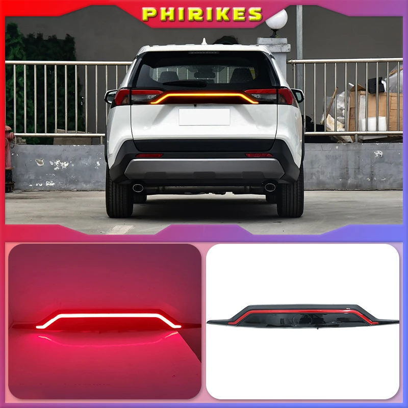 

Задний бампер, задсветильник багажника для Toyota RAV4 RAV 4 2019 2020, автомобильный фонасветильник стоп-сигнала, динамический отражатель сигнала поворота