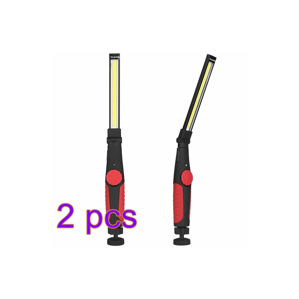 

2pcs COB Work Light Folding Hanging Hook LED Emergency Inspection Light Type-C Charging Repair Lamp With Seven Light Gears