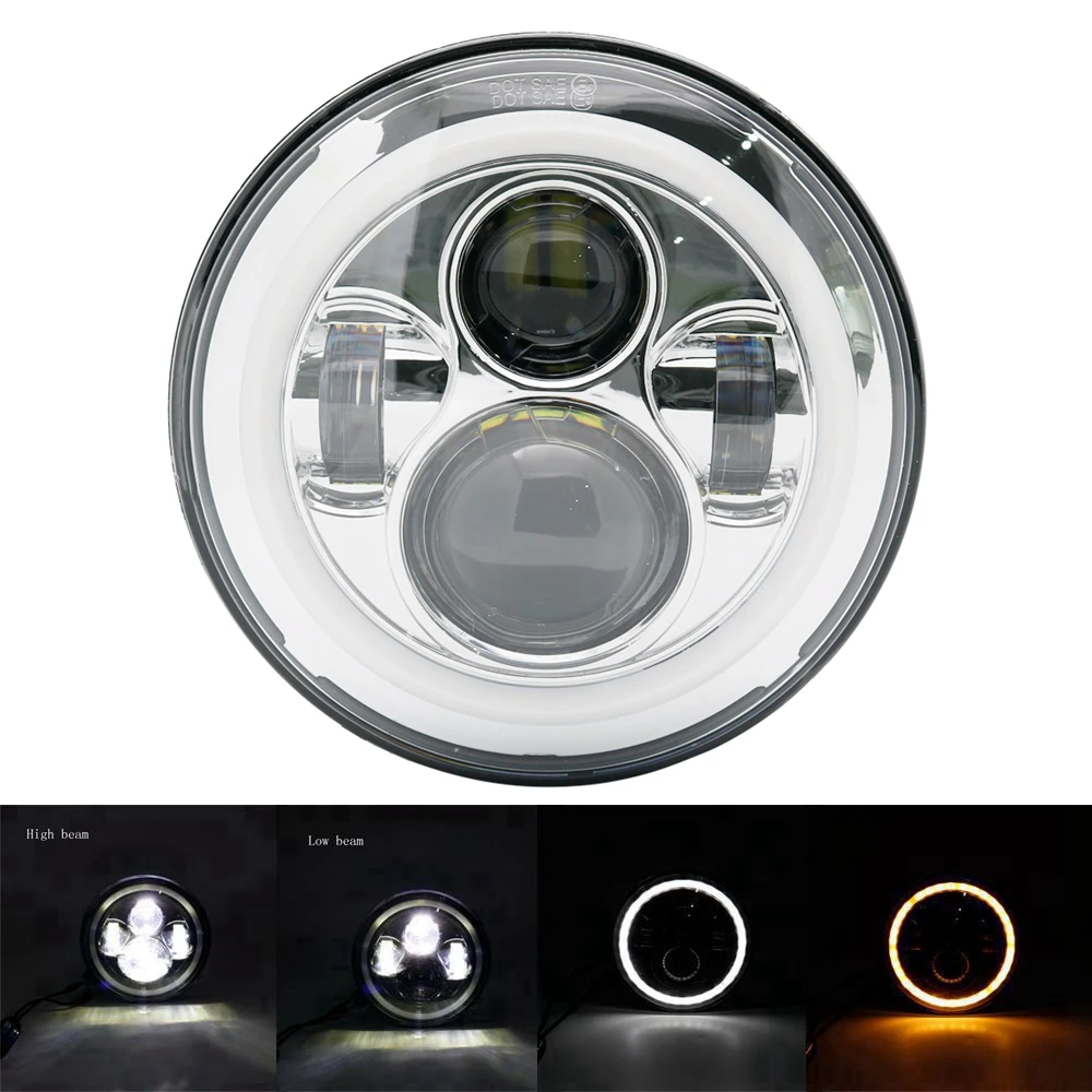 

Передняя фара для мотоцикла, 7 дюймов