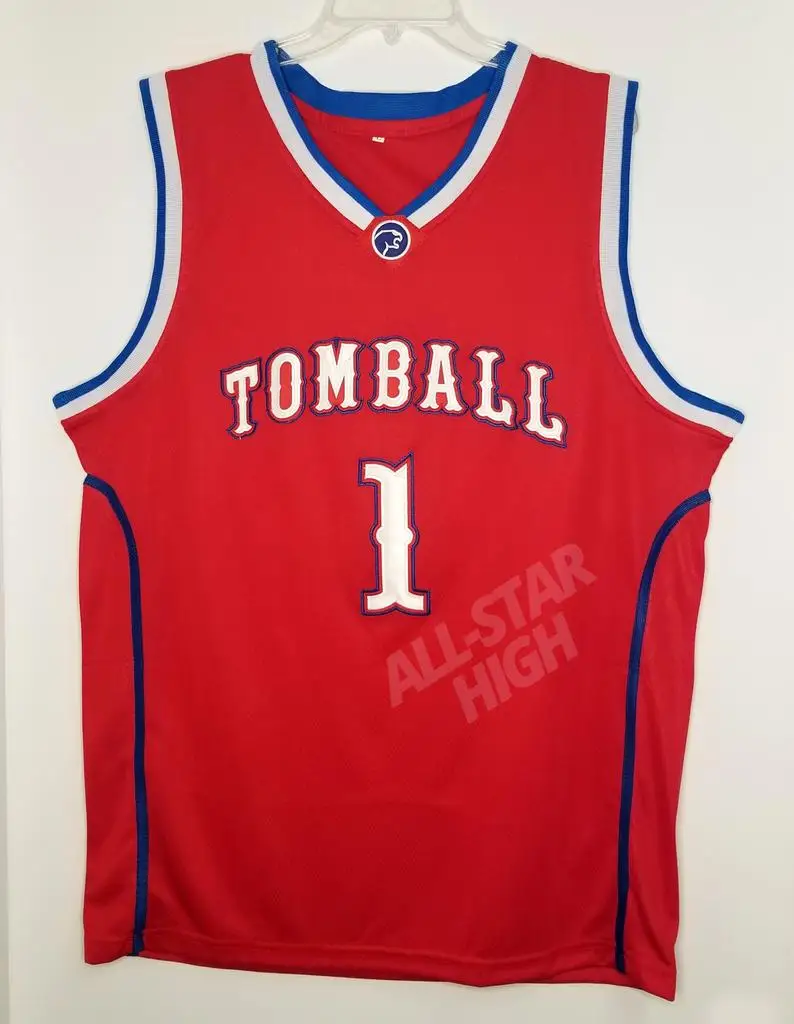 

#1 Jimmy Butler Tomball High School Retro Throwback Stitched Basketball Jersey Embroidery any name and number