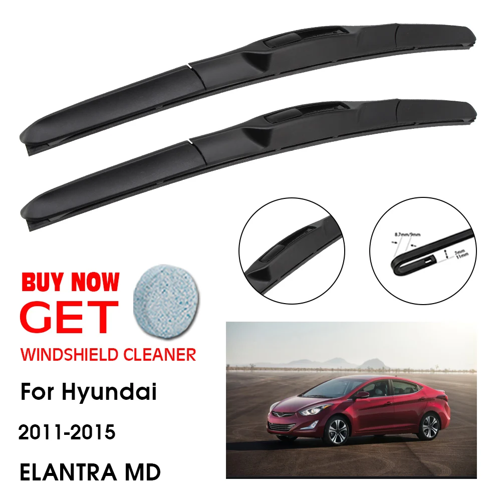 

Car Wiper For Hyundai ELANTRA MD 26"+14" 2011-2015 Front Window Washer Windscreen Windshield Wipers Blades Accessories