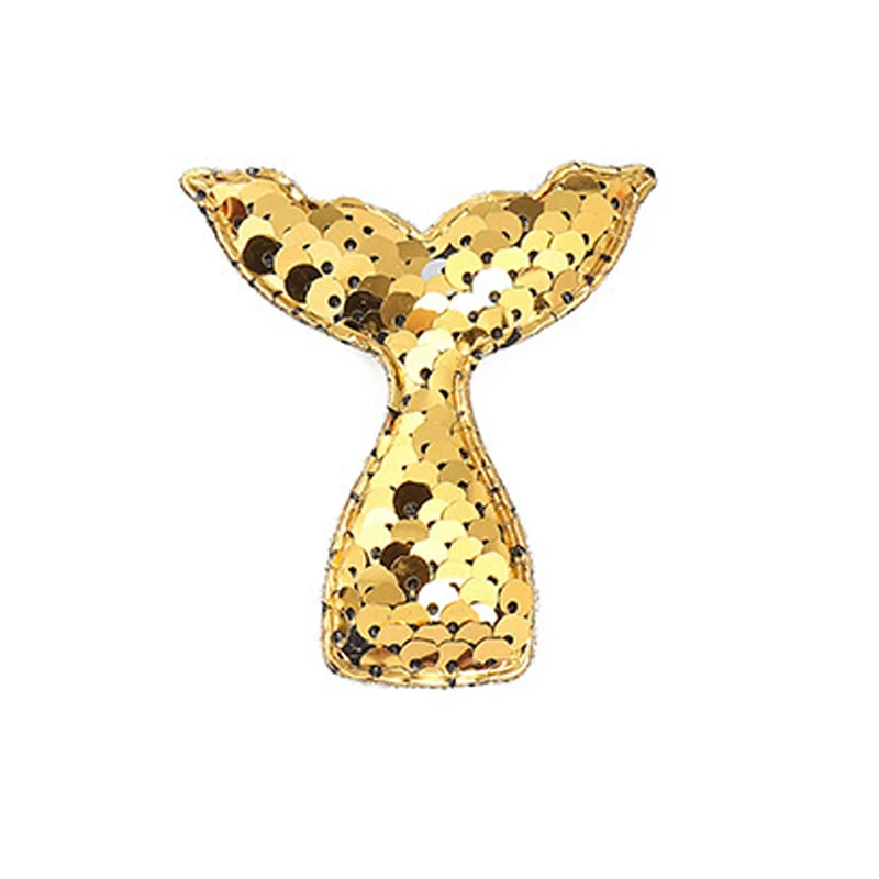 10Pcs Lovely Sequins Mermaid Tail With Shiny Shinning Scrapbook Kawaii DIY Embellishments Jewelry Key Rings Accessories