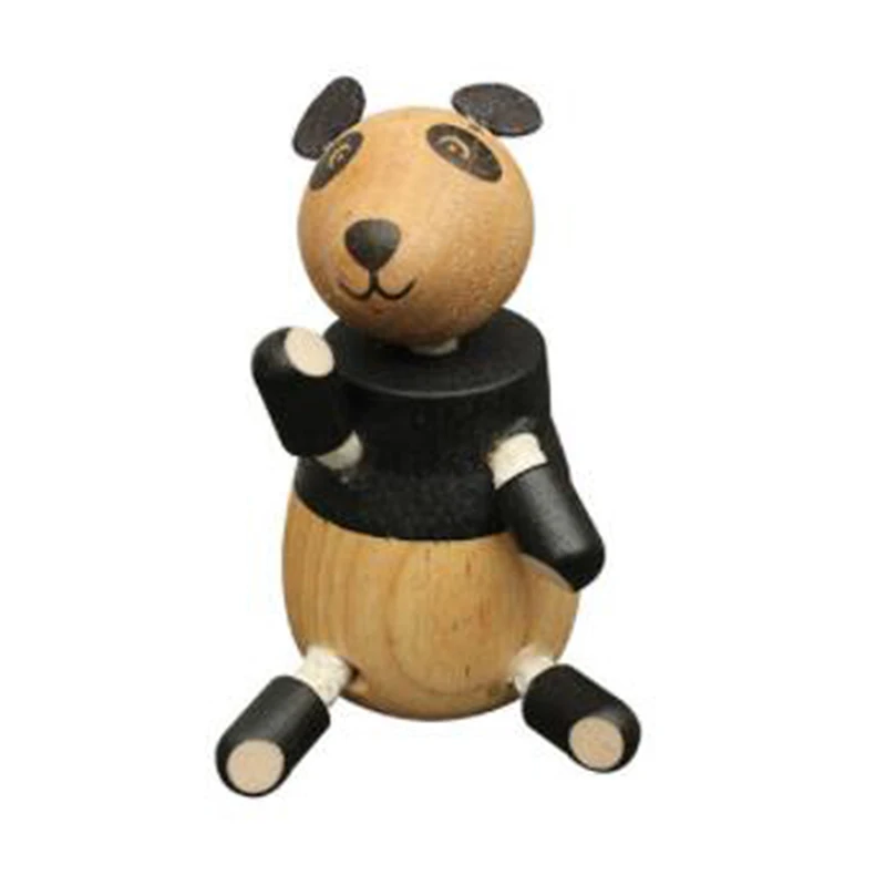 

Children'S Simulation Wild Animal Model Doll Toy New Elephant Monkey Cow Giraffe Lion Panda Wooden Educational Toy For Child