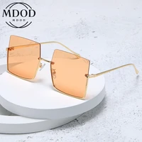 women fashion sunglasses half frame anti uv glasses gradient lenses super large frame sunglasses women uv400