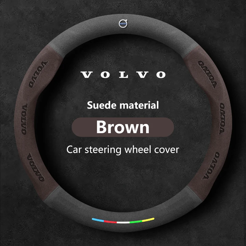 

Чехол на руль автомобиля 38 см для VOLVO S40 S60 S90 S80 C30 C40 C70 XC40 XC60 XC70 XC90 V40 V50 V60 V70 V90 2025 Замшевый противоскользящий