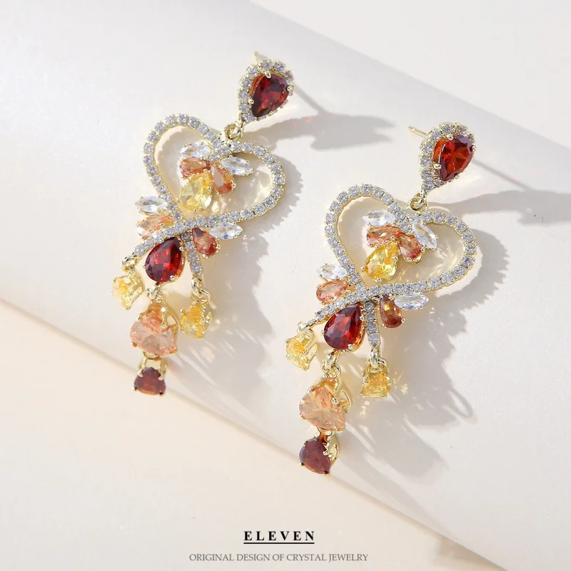 

Супер вспышка Ретро стиль ручной работы драгоценный камень бриллиант Мори стиль фея модные Универсальные популярные серьги