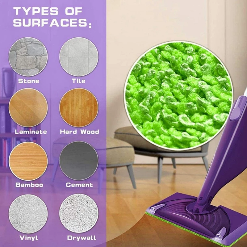 Подушечки для швабры из микрофибры 6 шт