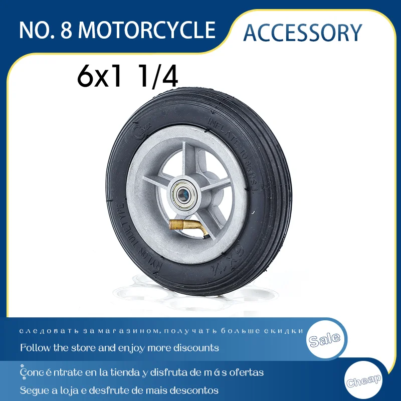 

6x1 1/4 solid tyre 6 Inch Pneumatic Tire Motorcycle Scooter Inflation Wheel tire Inner Tube Electric Scooter E-bike 150MM 6x1.25