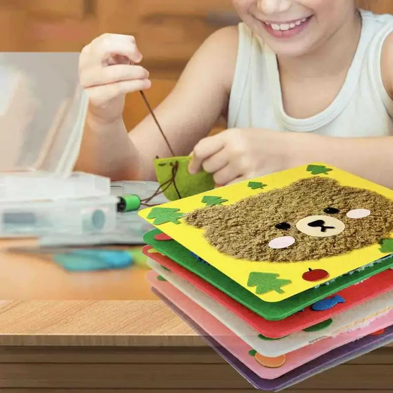 Креативная роспись для валяния начинающих набор вышивания шерсти животных куклы