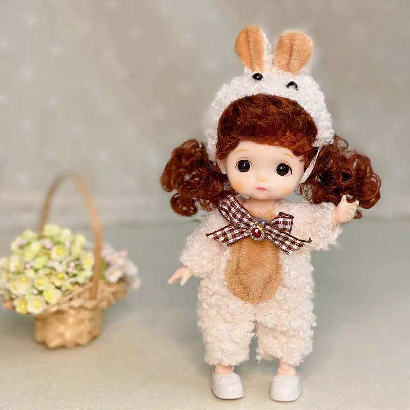 Мини 16 см BJd кукла 13 подвижных суставов 3D большие глаза 1/12 девочка Модная Кукла