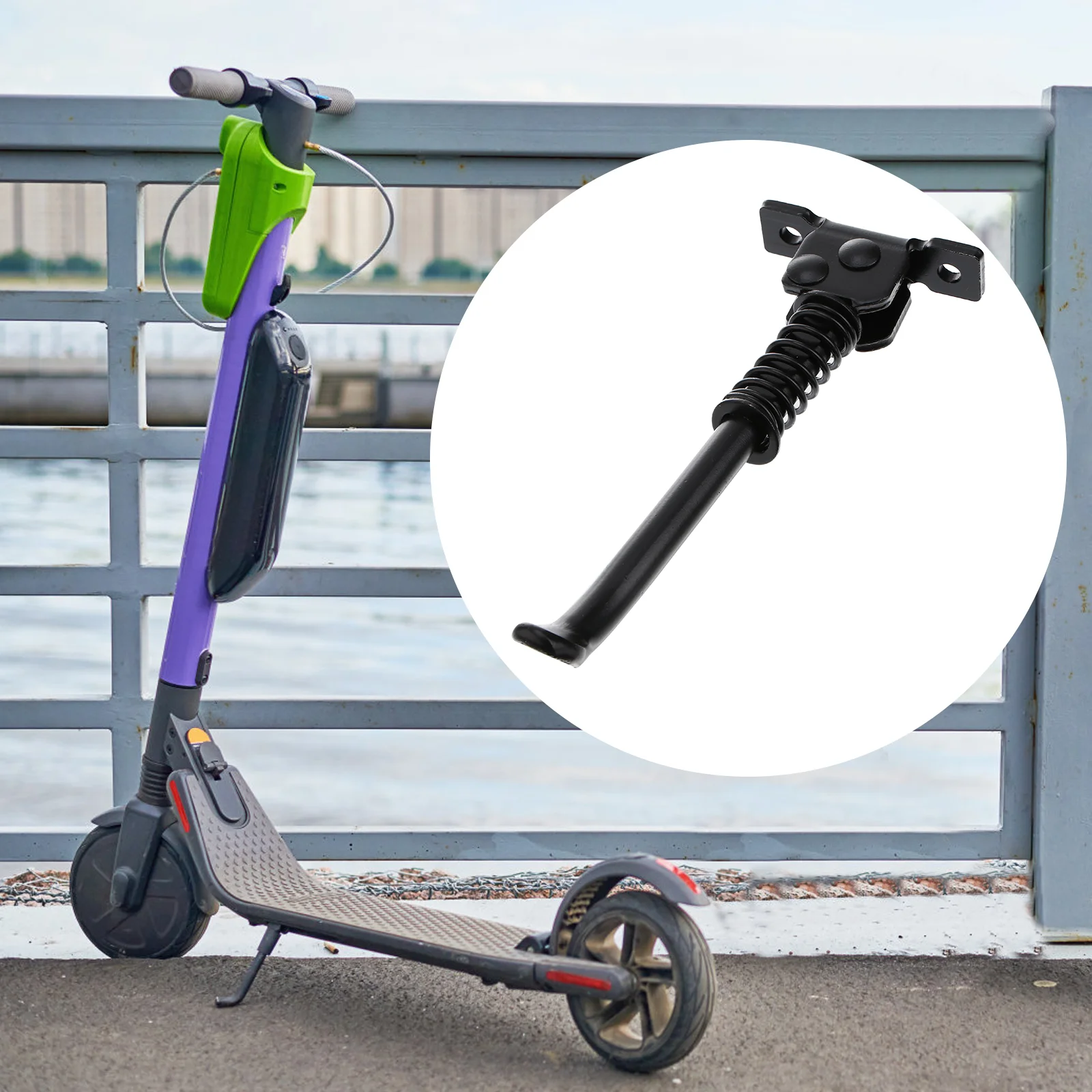 

8 Inch Aluminum Alloy Electric Scooter Kickstand Balance Parking Stand Bracket