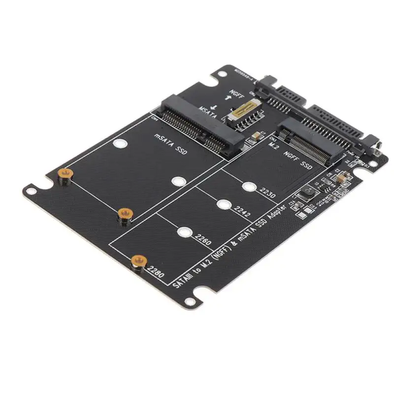 Адаптер M.2/mSATA к SATA M.2 NGFF mSATA SSD SATA3.0 2 5 дюйма mSATA/M2 SSD-конвертер Riser Board Card 6 Гбит/с для ПК