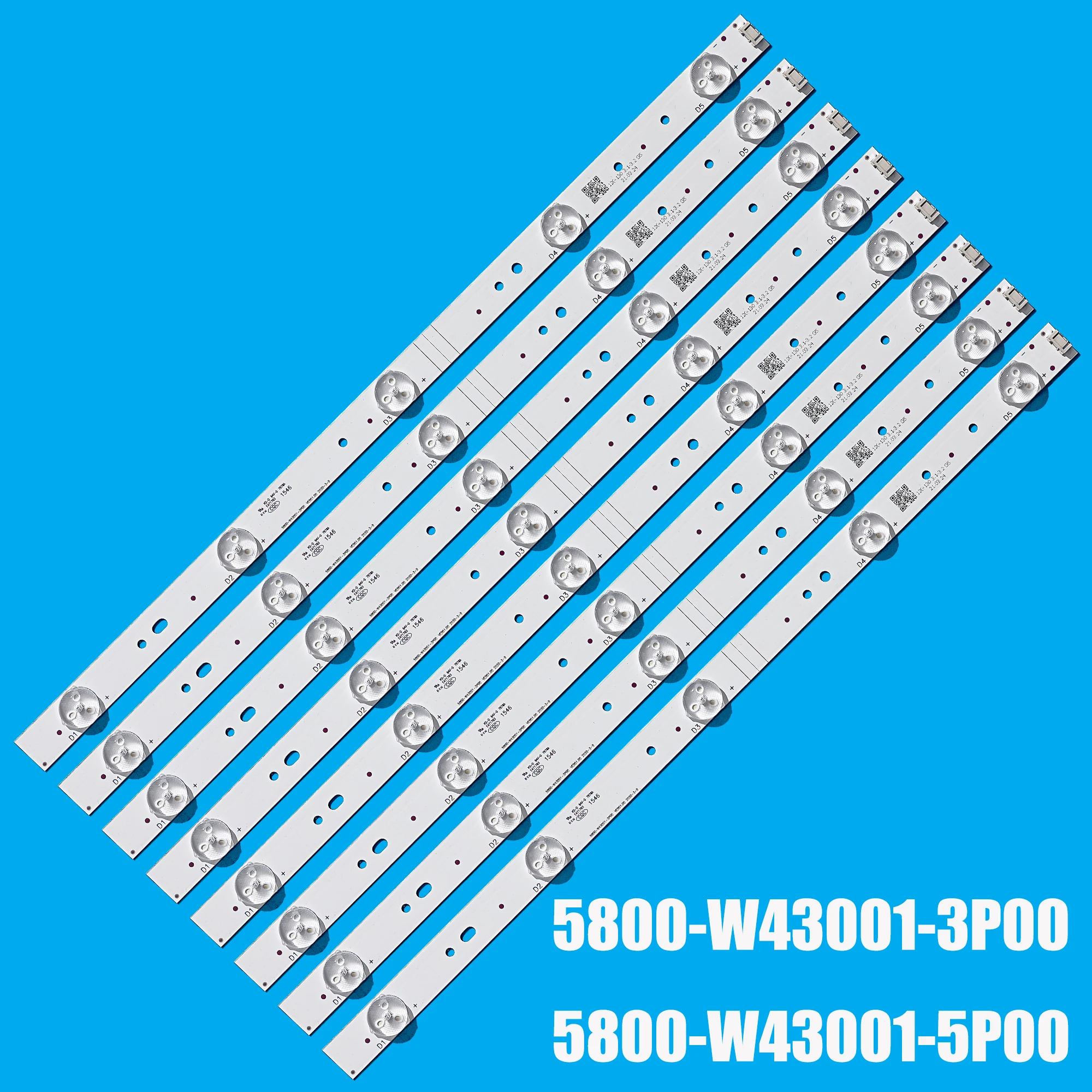 Светодиодная подсветка 8 шт. для 5835-W43002-2P00 5800-W43001-3P00 RDL430WY LD0-10D TF-LED43S27T2 5800-W43001-5P00 VER02.00 TF-LED43S27T2