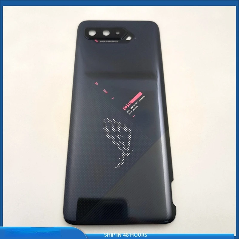 

Original For Asus ROG Phone 5 ZS673KS Glass Panel Back Battery Cover Housing Door Lid ZS673KS Battery cover Repair parts