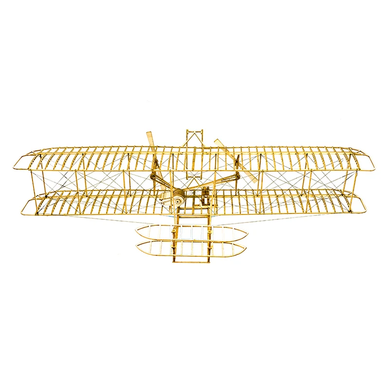 Фото Конструктор AEORC Wright Flyer I 1903: первая модель самолета с двигателем, деревянная сборная модель, реплика исторического авиационного транспортного средства, коллекционный предмет №3