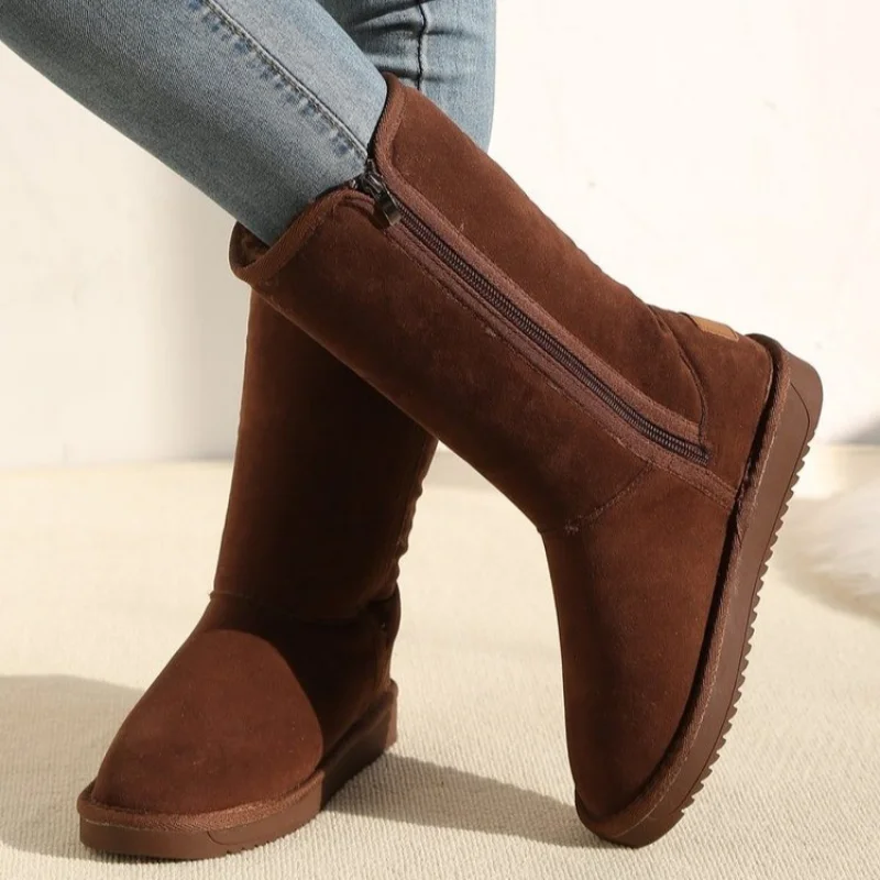 Women's Boots European and American Fashion Winter Snow Boots Women's High-heeled Shoes Women's Boots Botas Mujer
