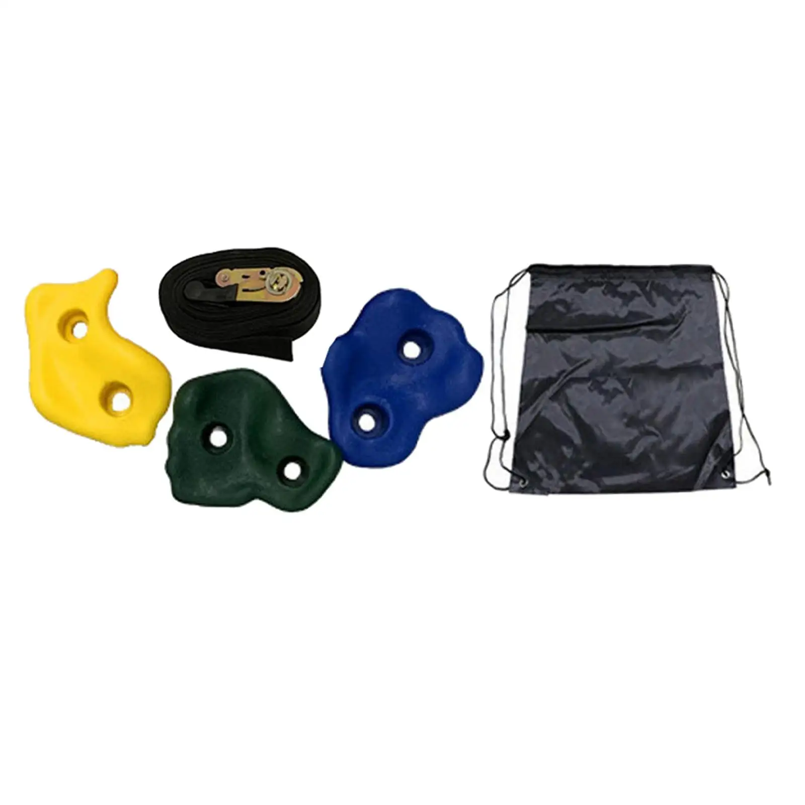 

3x Kids Tree Climbing Holds with1 Ratchet Straps Tree Climbing Device Kids Outdoor Toys Children Rock Climbing Holds