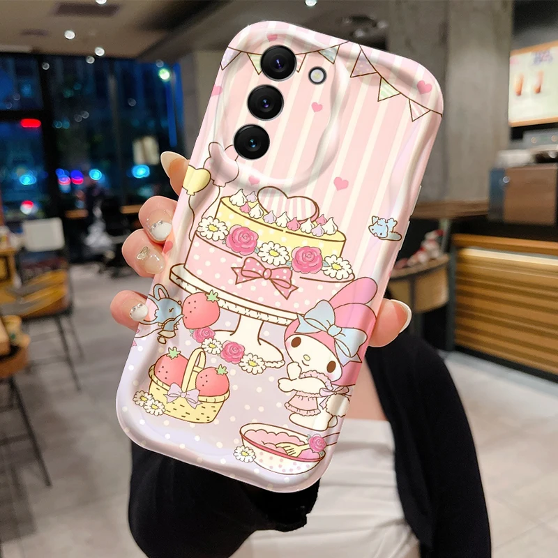 Милый чехол My Melody для S21 S23 S24 Ultra Plus FE A55 A35 A25 A05S A54 A53 A52 A33 A32