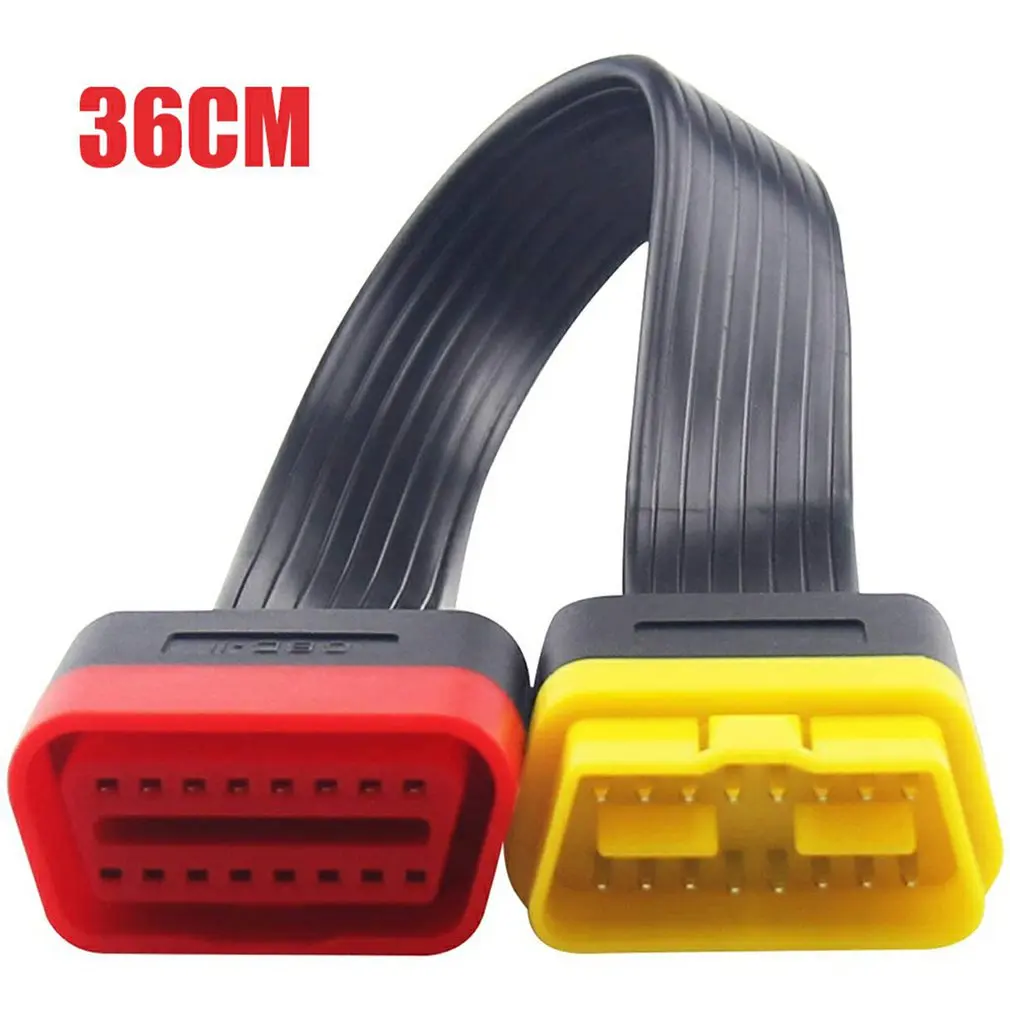 

36cm Transfer Cable Universal OBD2 Extension Cable Male To Female Adapter Car Detector Extension Cable