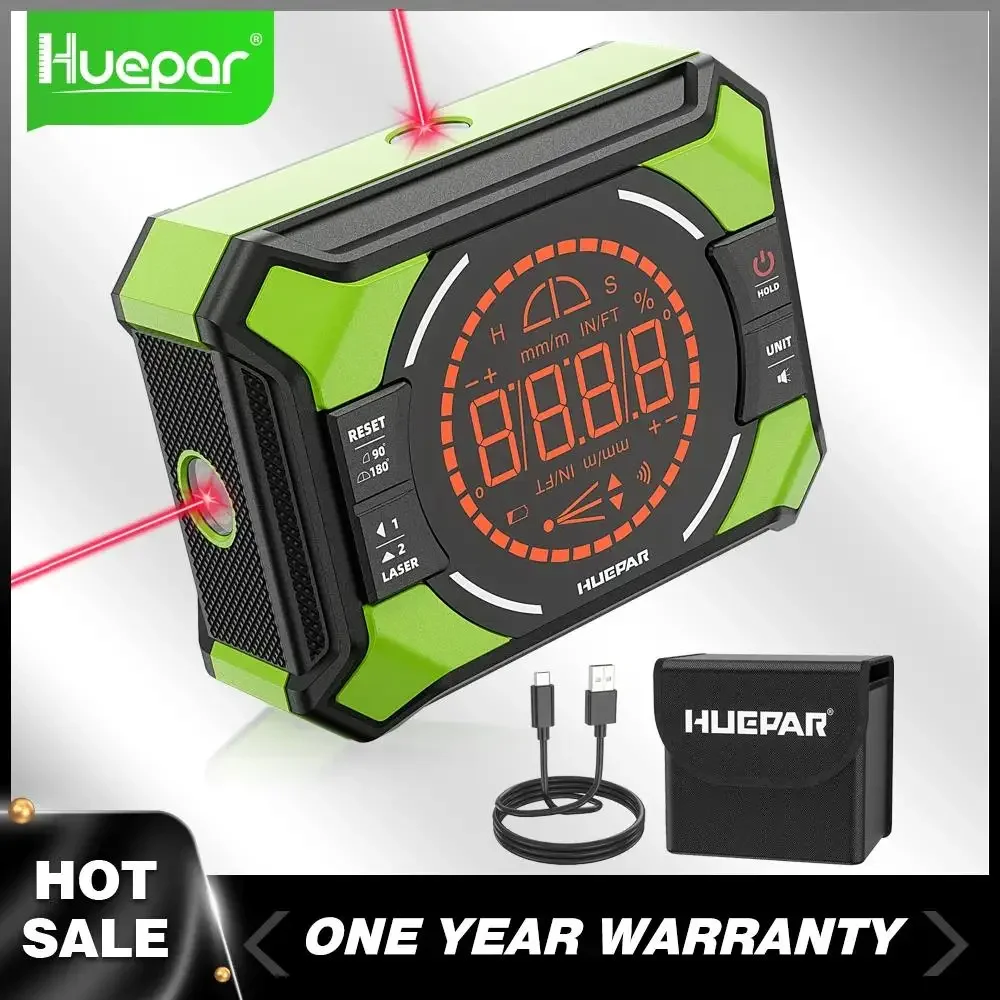 Huepar AG2L Цифровой лазерный транспортир транспортир 10 см 180гр ной